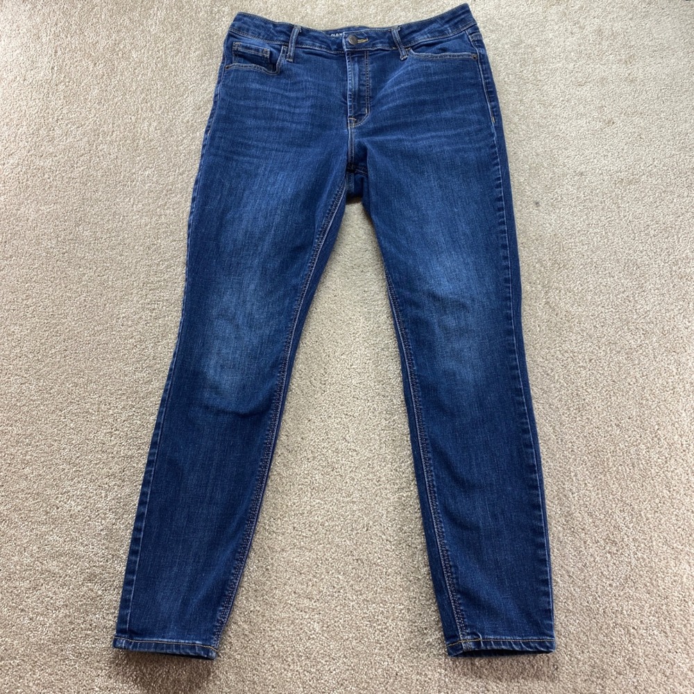 Old Navy Rockstar Super Skinny Women‎ 12 Blue Dark Wash Secret Smooth Jeans